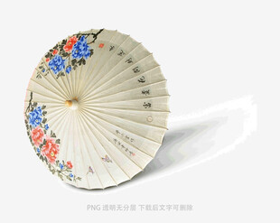 中式手绘花卉折扇