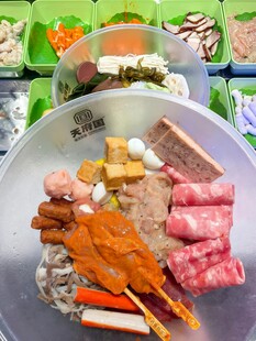 丰盛火锅食材拼盘