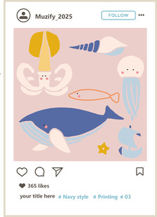 海洋风卡通图案