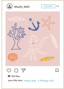 海洋风卡通图案