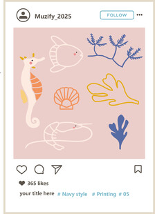 海洋风卡通图案