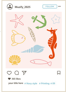 海洋风卡通图案