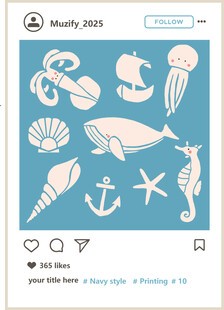 海洋风卡通图案