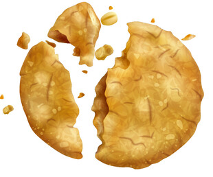 碎裂的美味饼干
