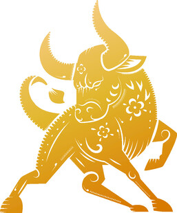金色牛形图案