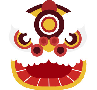 传统舞狮头图案