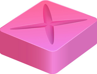 粉色十字硅胶模具