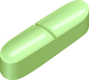绿色胶囊药物形象图