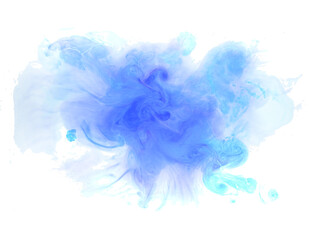 蓝色梦幻水彩烟雾效果