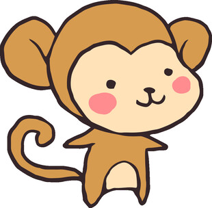 可爱小猴子卡通形象