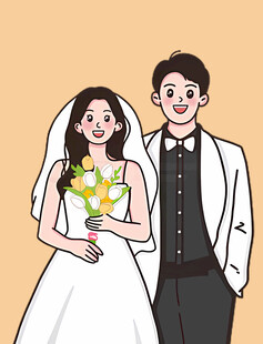 甜蜜新婚夫妇幸福瞬间