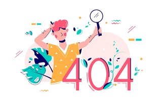 404页面插画中的探索者