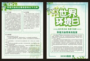 世界环境日宣传页设计