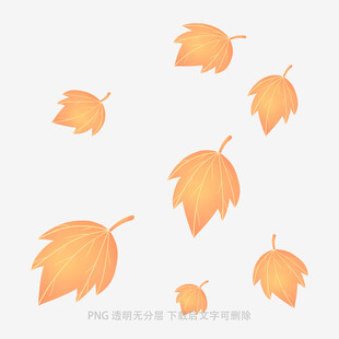 橙色秋叶图案