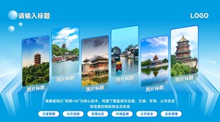 城市风光展示展板