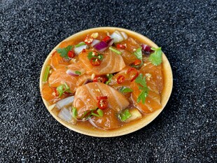 生腌三文鱼