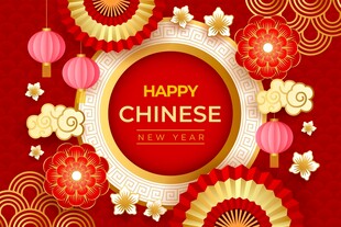 喜庆中国风春节装饰图