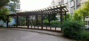 户外木质休息亭