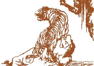 猛虎山林图