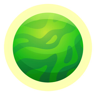绿色星球图标