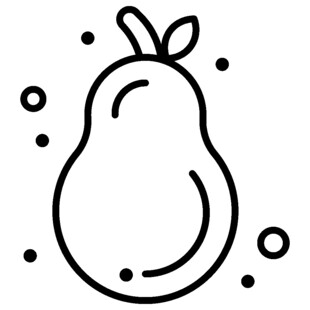 简约线条风梨子图标