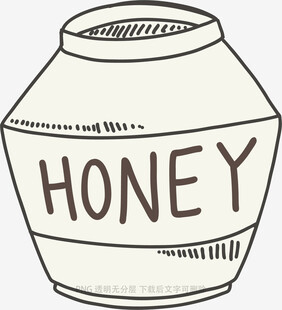 手绘蜂蜜罐