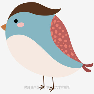 可爱小鸟插画