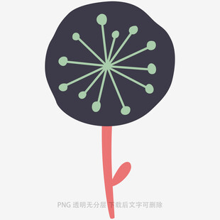 简约手绘蒲公英插画