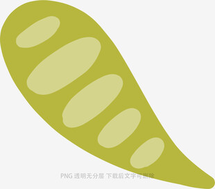 绿色豌豆插画图标