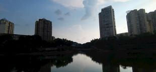 城市河畔高楼景观