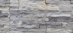 灰色石砌墙面纹理
