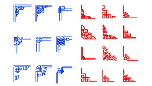 中国风 中式 古典花纹边框 