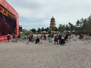 户外场地人群活动场景