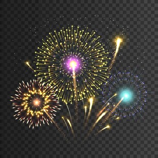 绚丽烟花绽放