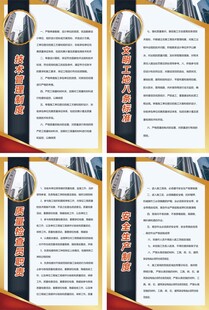 简约大气安全生产制度展板四件套