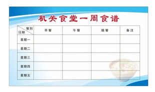 一周食谱