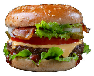 美味双层牛肉芝士汉堡