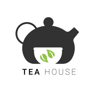 简约风茶馆标志设计
