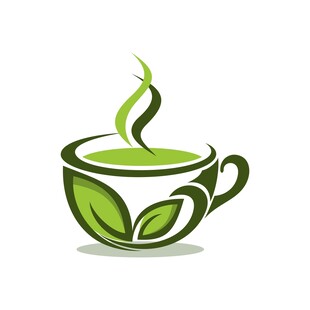绿叶茶杯标志设计