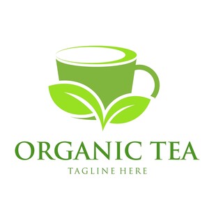 有机茶杯标志设计