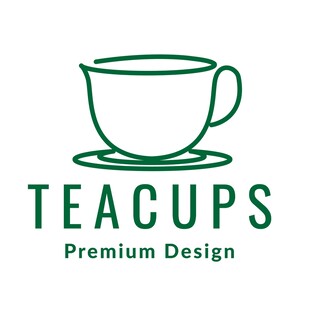 简约茶杯标志设计