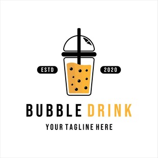 气泡饮料标志设计
