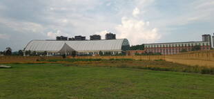 开阔草原上的低矮建筑群