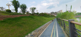 城市中的清新骑行步道