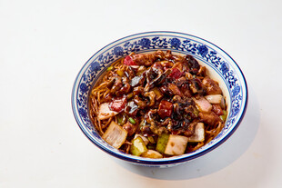 鳝丝鸡丁拌面