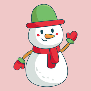 可爱卡通雪人