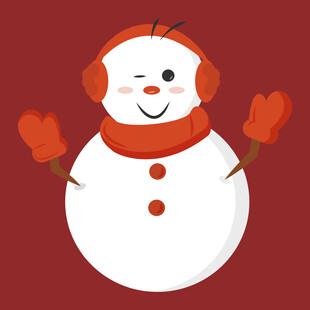 可爱雪人形象