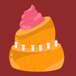 粉色奶油装饰的多层蛋糕