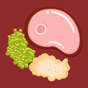 肉类与配菜组合食材