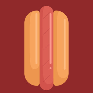 简约热狗图标